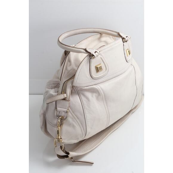 Vintage GIVENCHY Cream Leather Detachable Shoulder Strap Satchel Bag - Picture 9 of 15